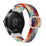 Cinturino di ricambio per cinturino di ricambio con fibbia a diamante elastico intrecciato regolabile universale, For Garmin Venu 2/Samsung Gear S3 22mm