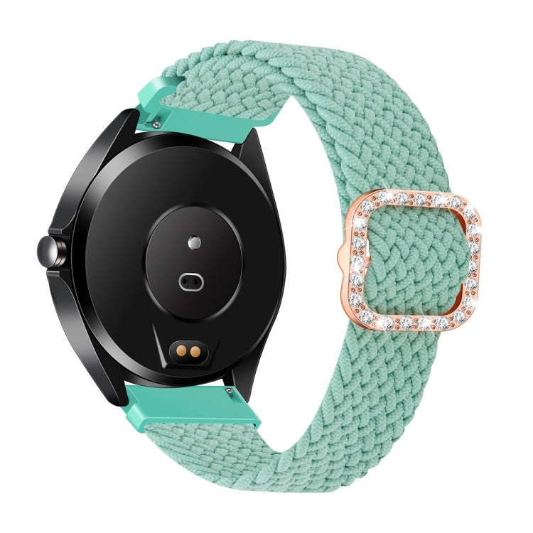Cinturino di ricambio per cinturino di ricambio con fibbia a diamante elastico intrecciato regolabile universale, For Garmin Venu 2/Samsung Gear S3 22mm