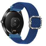 Cinturino di ricambio per cinturino di ricambio con fibbia a diamante elastico intrecciato regolabile universale, For Garmin Venu 2/Samsung Gear S3 22mm
