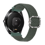 Cinturino di ricambio per cinturino di ricambio con fibbia a diamante elastico intrecciato regolabile universale, For Garmin Venu 2/Samsung Gear S3 22mm