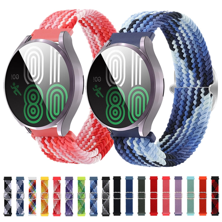 Cinturino di ricambio per cinturino di ricambio con fibbia a diamante elastico intrecciato regolabile universale, For Garmin Venu 2/Samsung Gear S3 22mm