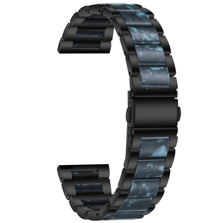 Cinturino di ricambio per cinturino universale in acciaio inossidabile a tre sfere + resina, For Garmin Venu/Vivoactive 3 Music 20mm