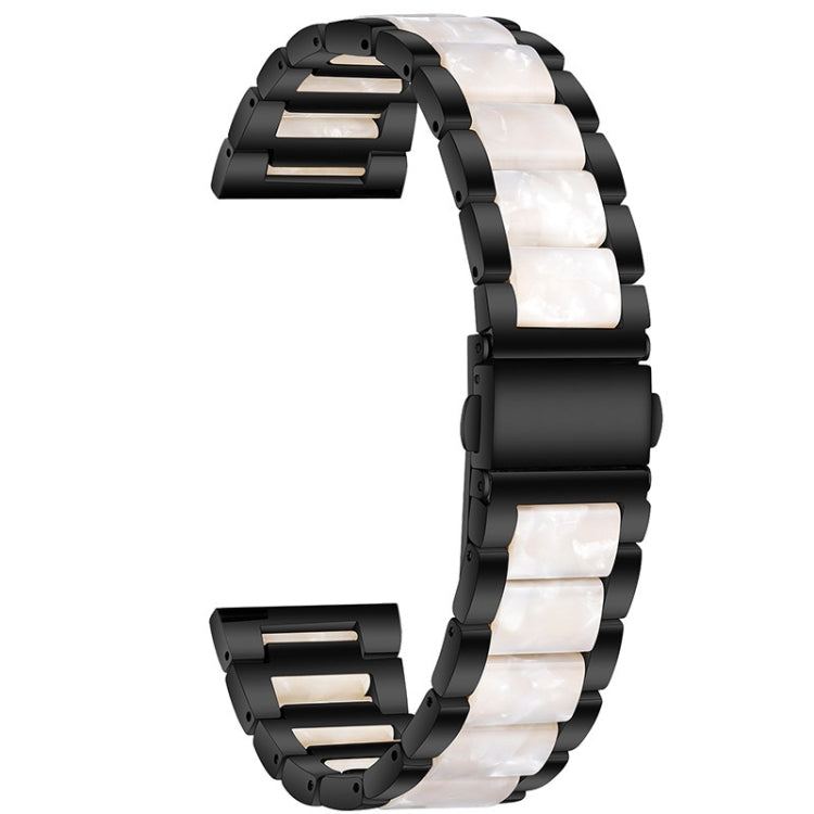 Cinturino di ricambio per cinturino universale in acciaio inossidabile a tre sfere + resina, For Garmin Venu/Vivoactive 3 Music 20mm