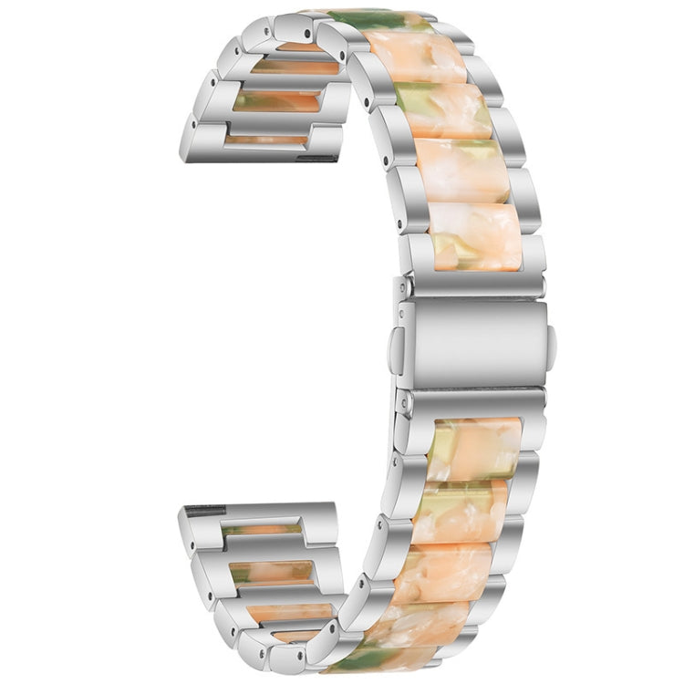 Cinturino di ricambio per cinturino universale in acciaio inossidabile a tre sfere + resina, For Garmin Venu/Vivoactive 3 Music 20mm