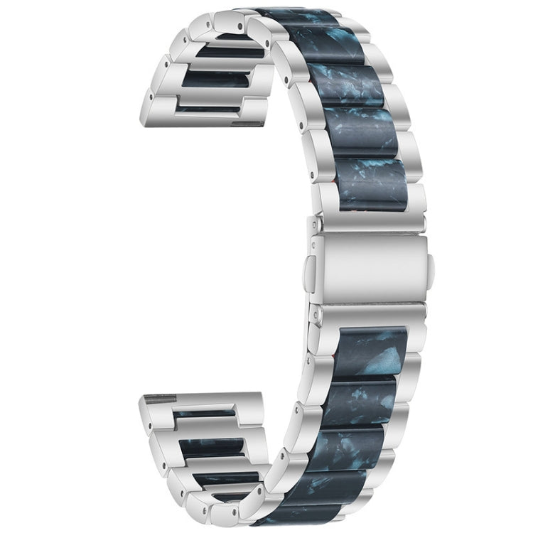 Cinturino di ricambio per cinturino universale in acciaio inossidabile a tre sfere + resina, For Garmin Venu/Vivoactive 3 Music 20mm