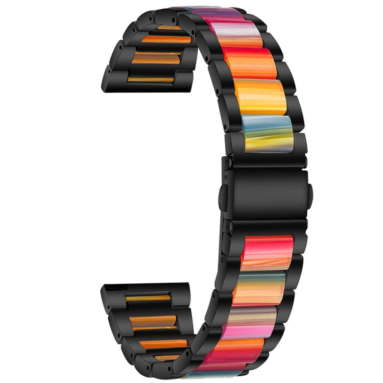 Cinturino di ricambio per cinturino universale in acciaio inossidabile a tre sfere + resina, For Huawei Watch 3/3 Pro 22mm
