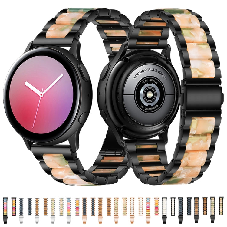 Cinturino di ricambio per cinturino universale in acciaio inossidabile a tre sfere + resina, For Huawei Watch 3/3 Pro 22mm