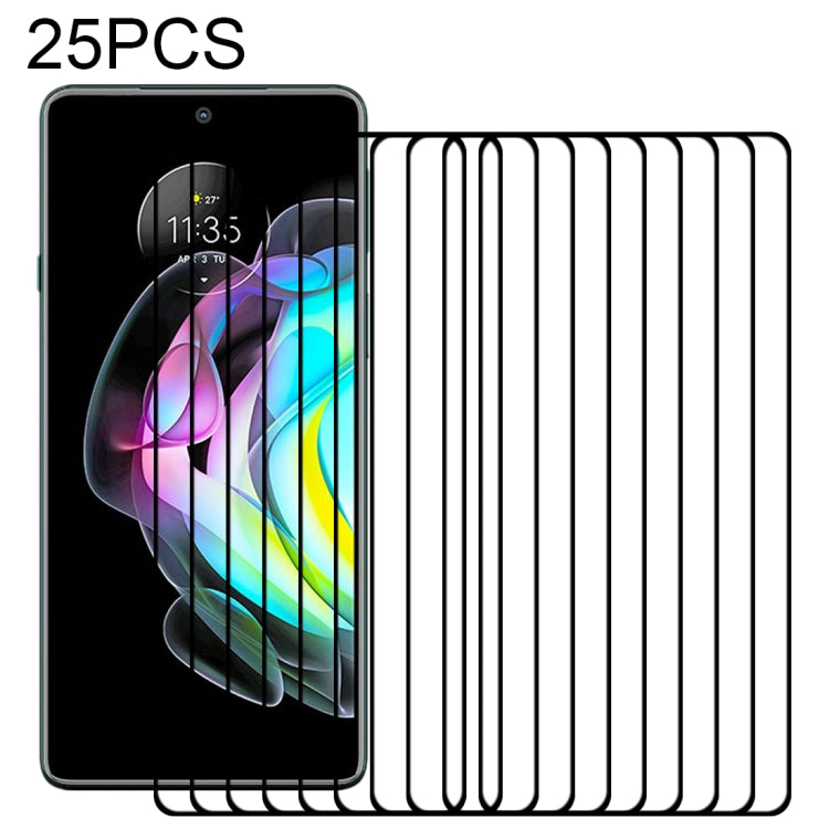 Pellicola in vetro temperato a schermo intero con colla intera da 25 pezzi, For Motorola Edge 20 (25 PCS), For Motorola Edge 20 Lite / Edge 20 Fusion (25 PCS), For Motorola Edge 20 Pro (25 PCS)