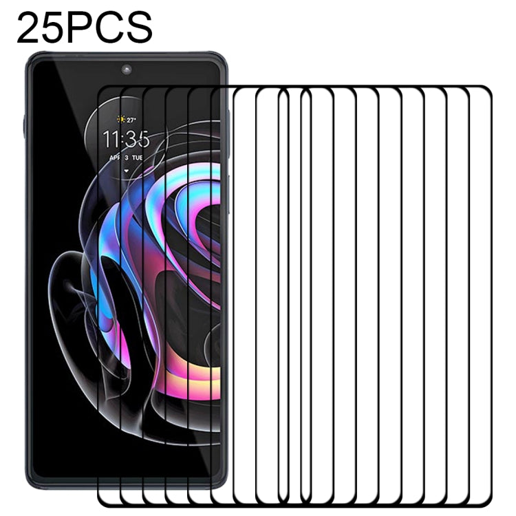 Pellicola in vetro temperato a schermo intero con colla intera da 25 pezzi, For Motorola Edge 20 (25 PCS), For Motorola Edge 20 Lite / Edge 20 Fusion (25 PCS), For Motorola Edge 20 Pro (25 PCS)