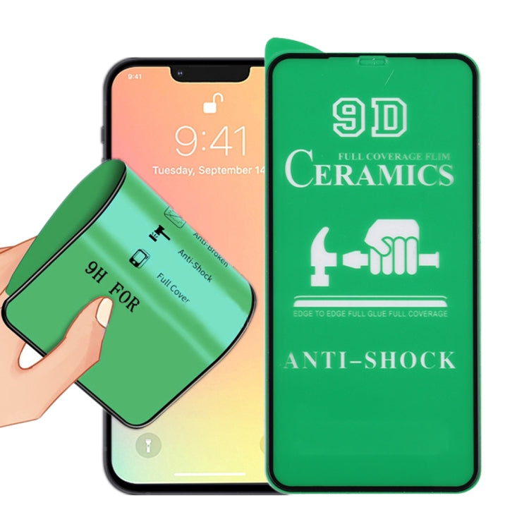 Film ceramico a colla a schermo intero 9D, For iPhone 13 mini (1 PC), For iPhone 16e / 13 / 13 Pro (1 PC), For iPhone 13 Pro Max (1 PC)