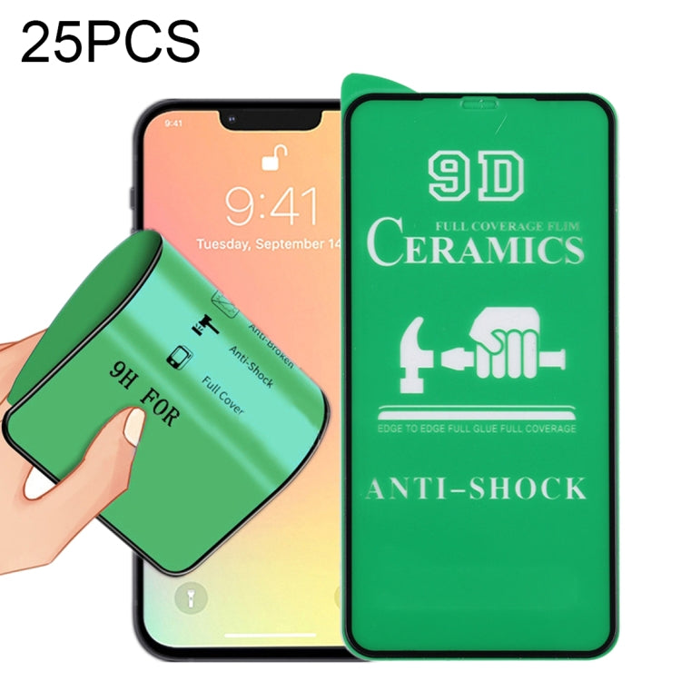25 pellicole ceramiche per colla a schermo intero 9D a schermo intero, For iPhone 13 mini (25 PCS), For iPhone 13 / 13 Pro (25 PCS), For iPhone 13 Pro Max (25 PCS)