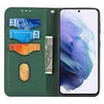 Custodia in pelle PU con cuciture orizzontali magnetiche con cuciture a trama intrecciata con supporto e slot per carte e portafoglio e cordino, For Samsung Galaxy S21+ 5G, For Samsung Galaxy S21 Ultra 5G