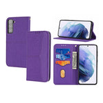 Custodia in pelle PU con cuciture orizzontali magnetiche con cuciture a trama intrecciata con supporto e slot per carte e portafoglio e cordino, For Samsung Galaxy S21+ 5G, For Samsung Galaxy S21 Ultra 5G