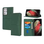 Custodia in pelle PU con cuciture orizzontali magnetiche con cuciture a trama intrecciata con supporto e slot per carte e portafoglio e cordino, For Samsung Galaxy S21+ 5G, For Samsung Galaxy S21 Ultra 5G