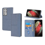Custodia in pelle PU con cuciture orizzontali magnetiche con cuciture a trama intrecciata con supporto e slot per carte e portafoglio e cordino, For Samsung Galaxy S21+ 5G, For Samsung Galaxy S21 Ultra 5G