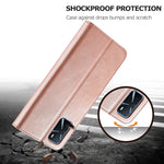 LC.IMEEKE Custodia in pelle a vibrazione orizzontale con struttura in vitello con supporto, slot per schede e portafoglio, For OPPO A16