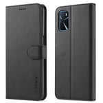 LC.IMEEKE Custodia in pelle a vibrazione orizzontale con struttura in vitello con supporto, slot per schede e portafoglio, For OPPO A16