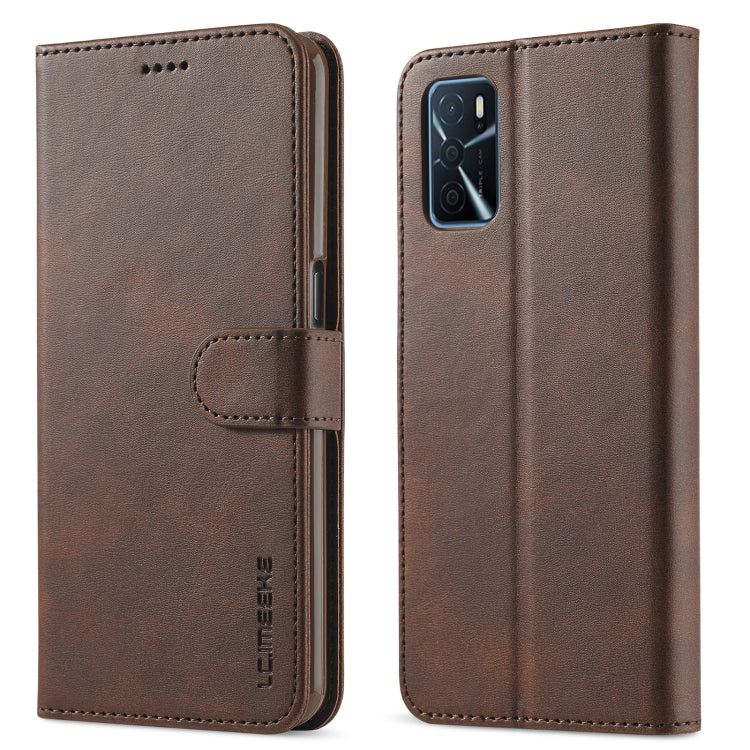 LC.IMEEKE Custodia in pelle a vibrazione orizzontale con struttura in vitello con supporto, slot per schede e portafoglio, For OPPO A16