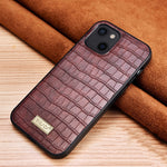 Custodia protettiva in TPU con trama coccodrillo per iPhone 13