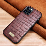 Custodia protettiva in TPU con trama coccodrillo per iPhone 13