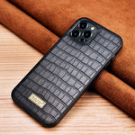 Custodia protettiva in TPU con trama coccodrillo per iPhone 13