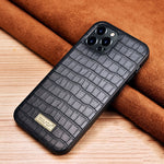 Custodia protettiva in TPU con trama coccodrillo per iPhone 13