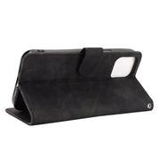 Tinta unita Skin Feel Fibbia magnetica Flip orizzontale Custodia in pelle PU con struttura in vitello con supporto e slot per schede e portafoglio, For iPhone 13 Pro Max, For iPhone 13 Pro, For iPhone 13, For iPhone 13 mini