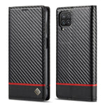 LC.IMEEKE Custodia in pelle a vibrazione orizzontale PU + TPU in fibra di carbonio con supporto, slot per schede e portafoglio, For Samsung Galaxy A12 5G, For Samsung Galaxy A22 4G, For Samsung Galaxy A22 5G, For Samsung Galaxy A32 4G                  ...