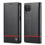 LC.IMEEKE Custodia in pelle a vibrazione orizzontale PU + TPU in fibra di carbonio con supporto, slot per schede e portafoglio, For Samsung Galaxy A12 5G, For Samsung Galaxy A22 4G, For Samsung Galaxy A22 5G, For Samsung Galaxy A32 4G                  ...