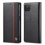 LC.IMEEKE Custodia in pelle a vibrazione orizzontale PU + TPU in fibra di carbonio con supporto, slot per schede e portafoglio, For Samsung Galaxy A12 5G, For Samsung Galaxy A22 4G, For Samsung Galaxy A22 5G, For Samsung Galaxy A32 4G                  ...