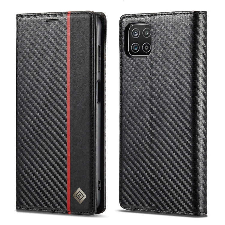 LC.IMEEKE Custodia in pelle a vibrazione orizzontale PU + TPU in fibra di carbonio con supporto, slot per schede e portafoglio, For Samsung Galaxy A12 5G, For Samsung Galaxy A22 4G, For Samsung Galaxy A22 5G, For Samsung Galaxy A32 4G                  ...