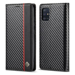 LC.IMEEKE Custodia in pelle a vibrazione orizzontale PU + TPU in fibra di carbonio con supporto, slot per schede e portafoglio, For Samsung Galaxy A12 5G, For Samsung Galaxy A22 4G, For Samsung Galaxy A22 5G, For Samsung Galaxy A32 4G                  ...