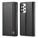 LC.IMEEKE Custodia in pelle a vibrazione orizzontale PU + TPU in fibra di carbonio con supporto, slot per schede e portafoglio, For Samsung Galaxy A12 5G, For Samsung Galaxy A22 4G, For Samsung Galaxy A22 5G, For Samsung Galaxy A32 4G                  ...