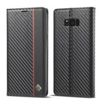 LC.IMEEKE Custodia in pelle a vibrazione orizzontale PU + TPU in fibra di carbonio con supporto, slot per schede e portafoglio, For Samsung Galaxy A12 5G, For Samsung Galaxy A22 4G, For Samsung Galaxy A22 5G, For Samsung Galaxy A32 4G                  ...