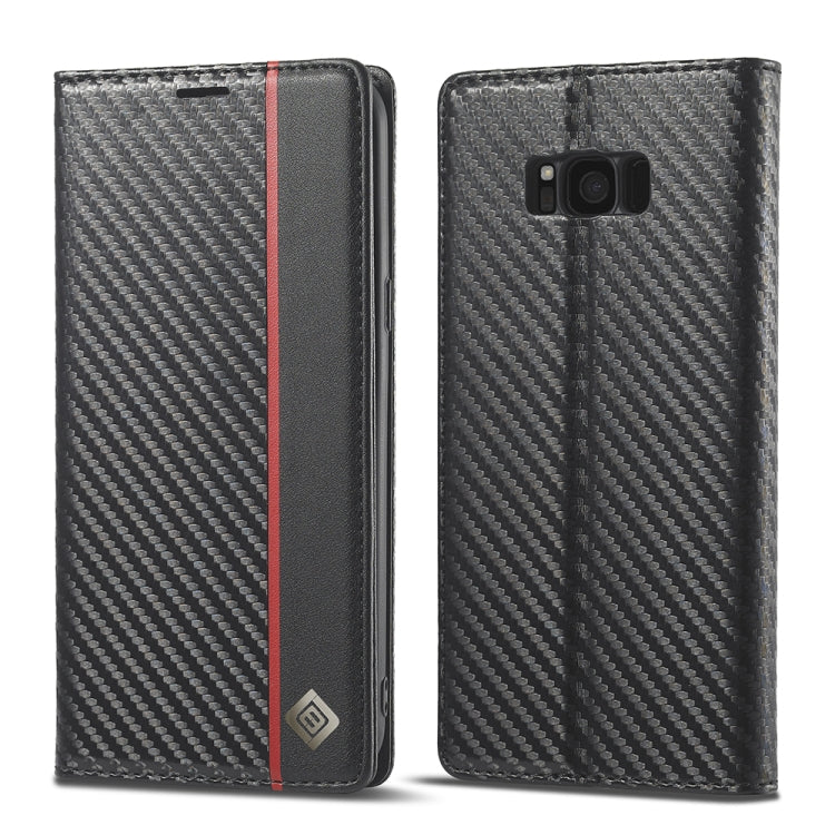 LC.IMEEKE Custodia in pelle a vibrazione orizzontale PU + TPU in fibra di carbonio con supporto, slot per schede e portafoglio, For Samsung Galaxy A12 5G, For Samsung Galaxy A22 4G, For Samsung Galaxy A22 5G, For Samsung Galaxy A32 4G                  ...