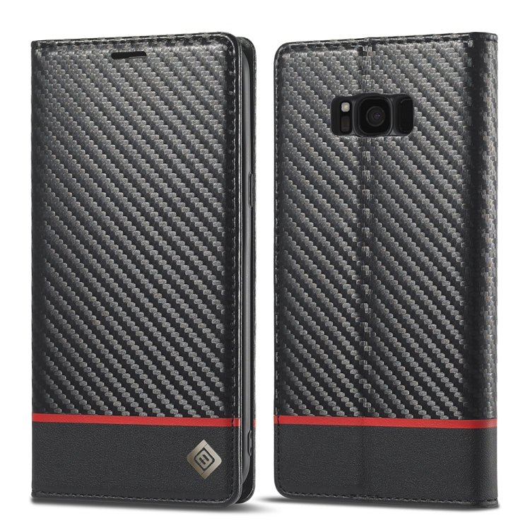 LC.IMEEKE Custodia in pelle a vibrazione orizzontale PU + TPU in fibra di carbonio con supporto, slot per schede e portafoglio, For Samsung Galaxy A12 5G, For Samsung Galaxy A22 4G, For Samsung Galaxy A22 5G, For Samsung Galaxy A32 4G                  ...