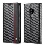 LC.IMEEKE Custodia in pelle a vibrazione orizzontale PU + TPU in fibra di carbonio con supporto, slot per schede e portafoglio, For Samsung Galaxy A12 5G, For Samsung Galaxy A22 4G, For Samsung Galaxy A22 5G, For Samsung Galaxy A32 4G                  ...