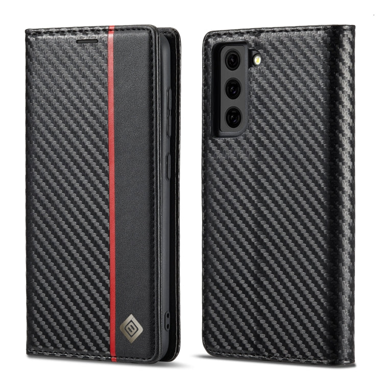 LC.IMEEKE Custodia in pelle a vibrazione orizzontale PU + TPU in fibra di carbonio con supporto, slot per schede e portafoglio, For Samsung Galaxy S10, For Samsung Galaxy S10+, For Samsung Galaxy S20, For Samsung Galaxy S20+, For Samsung Galaxy S20 FE ...