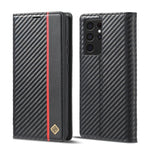 LC.IMEEKE Custodia in pelle a vibrazione orizzontale PU + TPU in fibra di carbonio con supporto, slot per schede e portafoglio, For Samsung Galaxy S10, For Samsung Galaxy S10+, For Samsung Galaxy S20, For Samsung Galaxy S20+, For Samsung Galaxy S20 FE ...