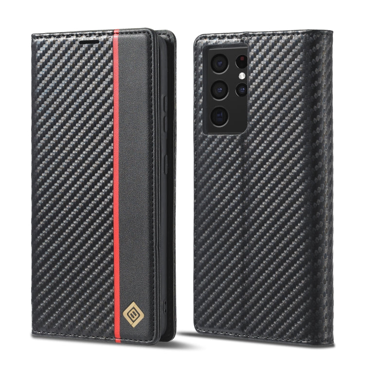 LC.IMEEKE Custodia in pelle a vibrazione orizzontale PU + TPU in fibra di carbonio con supporto, slot per schede e portafoglio, For Samsung Galaxy S10, For Samsung Galaxy S10+, For Samsung Galaxy S20, For Samsung Galaxy S20+, For Samsung Galaxy S20 FE ...