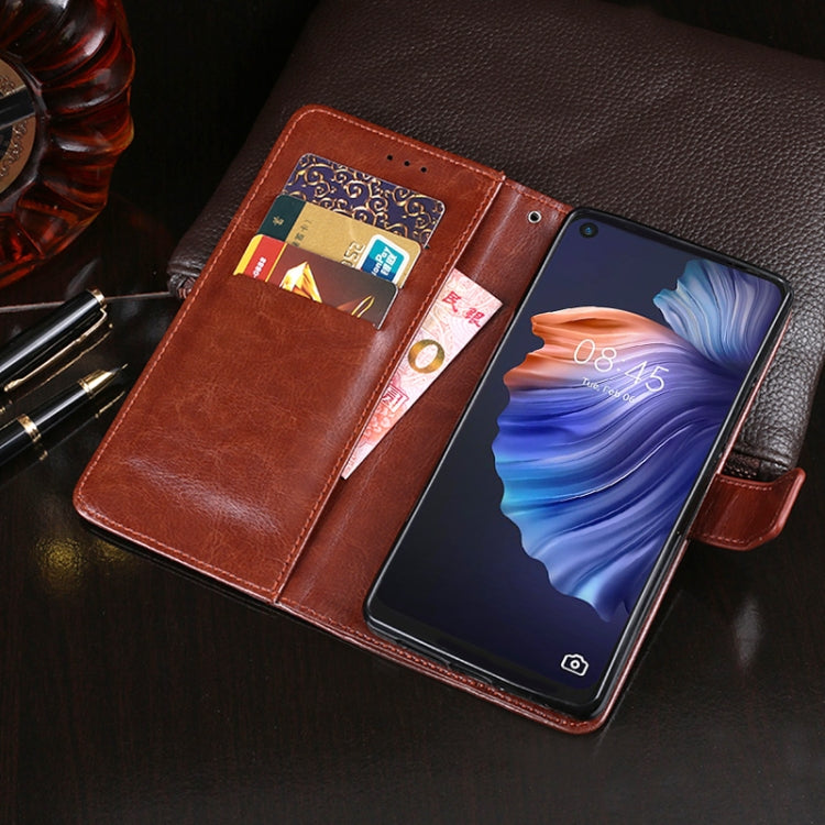 idewei Custodia in pelle orizzontale a conchiglia Crazy Horse Texture con supporto e slot per carte e portafoglio, For Tecno Camon 17, For Huawei P50, For Tecno Camon 17P