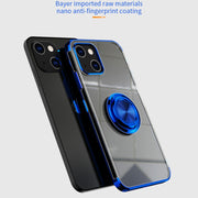 Custodia antiurto in silicone galvanico con supporto per anello, For iPhone 13 mini, For iPhone 13, For iPhone 13 Pro, For iPhone 13 Pro Max
