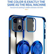 Custodia antiurto in silicone galvanico con supporto per anello, For iPhone 13 mini, For iPhone 13, For iPhone 13 Pro, For iPhone 13 Pro Max