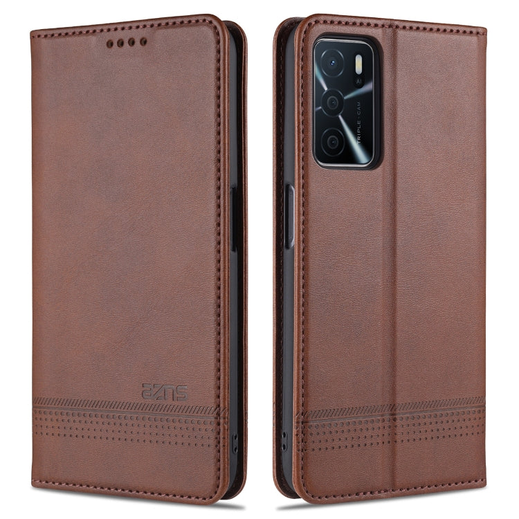 AZNS Custodia in pelle a vibrazione orizzontale con struttura in vitello magnetico con slot per carte, supporto e portafoglio, For OPPO A16, For Honor X20 SE