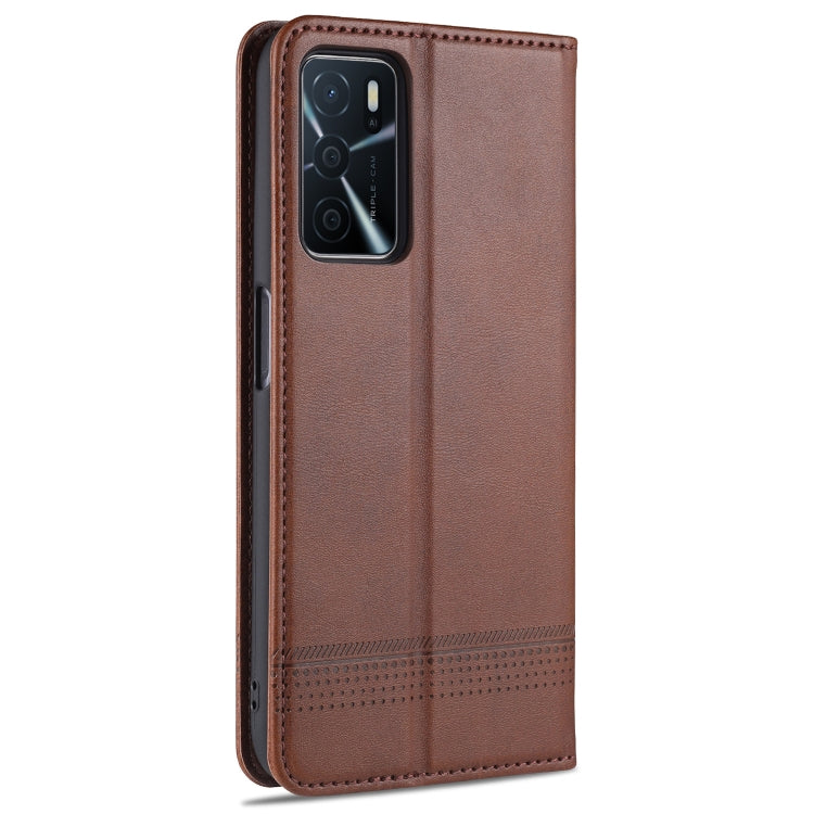 AZNS Custodia in pelle a vibrazione orizzontale con struttura in vitello magnetico con slot per carte, supporto e portafoglio, For OPPO A16, For Honor X20 SE