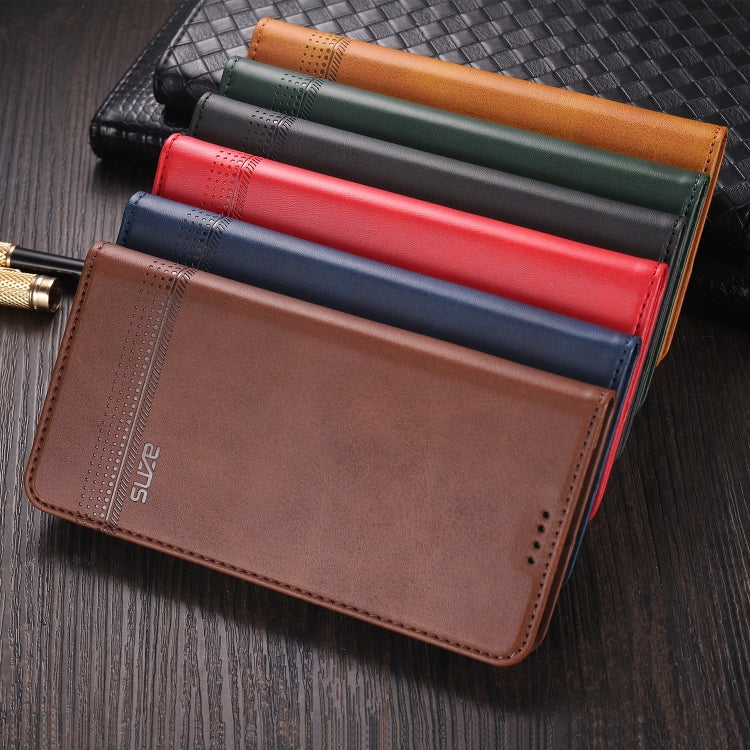 AZNS Custodia in pelle a vibrazione orizzontale con struttura in vitello magnetico con slot per carte, supporto e portafoglio, For OPPO A16, For Honor X20 SE