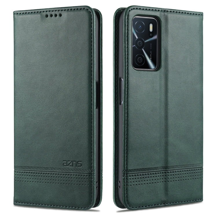 AZNS Custodia in pelle a vibrazione orizzontale con struttura in vitello magnetico con slot per carte, supporto e portafoglio, For OPPO A16, For Honor X20 SE