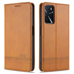 AZNS Custodia in pelle a vibrazione orizzontale con struttura in vitello magnetico con slot per carte, supporto e portafoglio, For OPPO A16, For Honor X20 SE