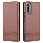 AZNS Custodia in pelle a vibrazione orizzontale con struttura in vitello magnetico con slot per carte, supporto e portafoglio, For OPPO A16, For Honor X20 SE