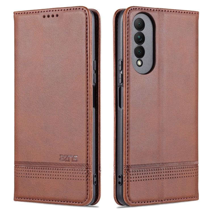 AZNS Custodia in pelle a vibrazione orizzontale con struttura in vitello magnetico con slot per carte, supporto e portafoglio, For OPPO A16, For Honor X20 SE